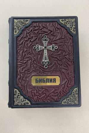 Библия. Книги Священного Писания Ветхого и Нового Завета (подарочная кожаная книга)