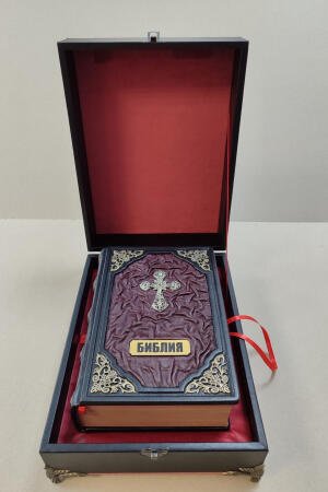 Библия. Книги Священного Писания Ветхого и Нового Завета (подарочная кожаная книга в ларце)
