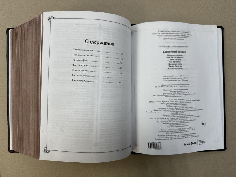 Ведьмак. Анджей Сапковский (подарочная кожаная книга)