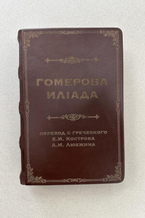Гомерова Илиада. Перевод Кострова и Любжина (подарочная кожаная книга)